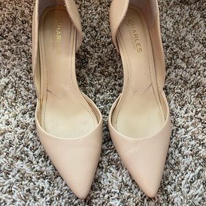 Tan pointy toe Charles by Charles David heels